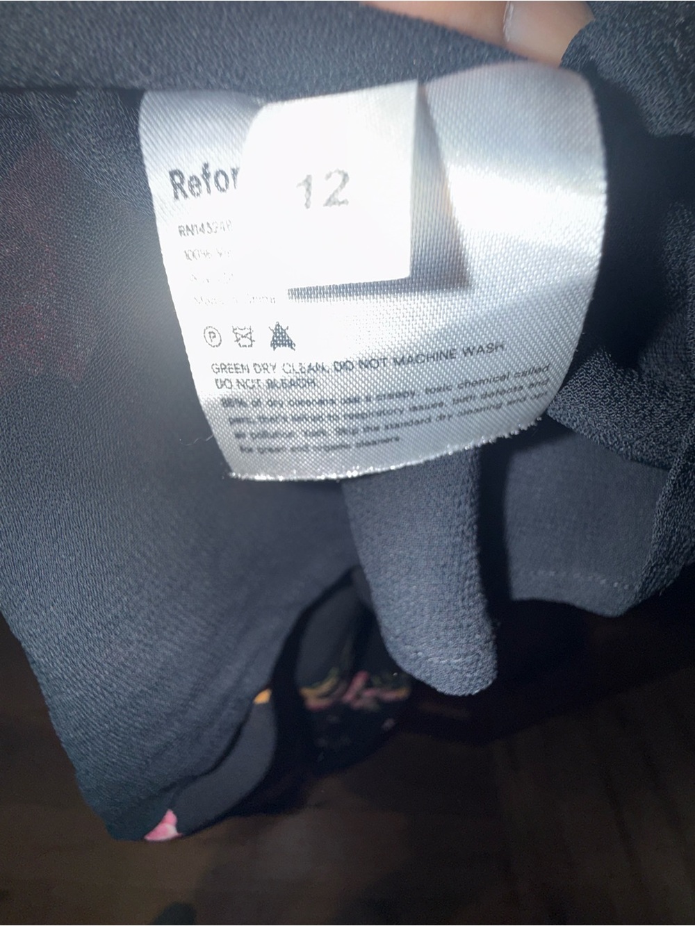 Reformation Nikita 12 Black Floral Tie-Strap Midi Dress - Picture 5 of 9